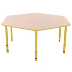 Table Enfant Hexagonale Réglable - De 40 à 58 Cm 3 Table Enfant Hexagonale Réglable - De 40 à 58 Cm -KIDEA BOUTIQUE table enfant hexagonale reglable de 40 a 58 cm 3