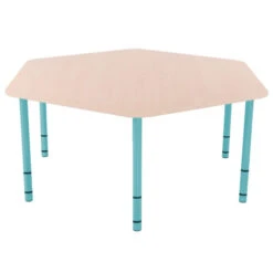 Table Enfant Hexagonale Réglable - De 40 à 58 Cm 6 Table Enfant Hexagonale Réglable - De 40 à 58 Cm -KIDEA BOUTIQUE table enfant hexagonale reglable de 40 a 58 cm 6