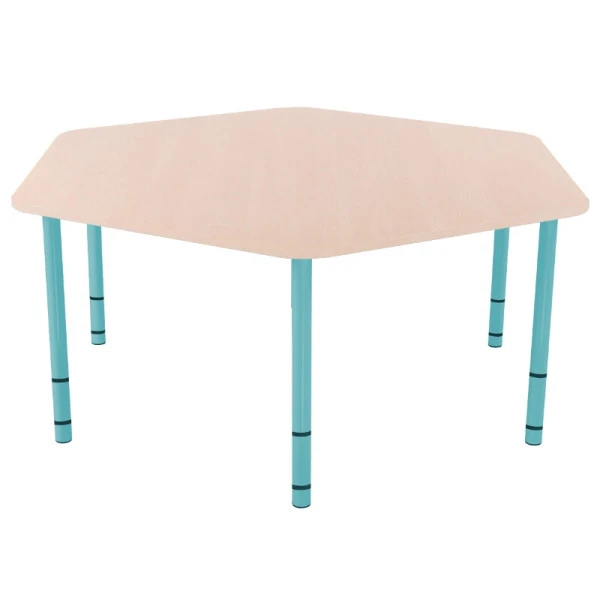 Table enfant hexagonale réglable - de 40 à 58 cm Table Enfant Hexagonale Réglable - De 40 à 58 Cm -KIDEA BOUTIQUE table enfant hexagonale reglable de 40 a 58 cm 6
