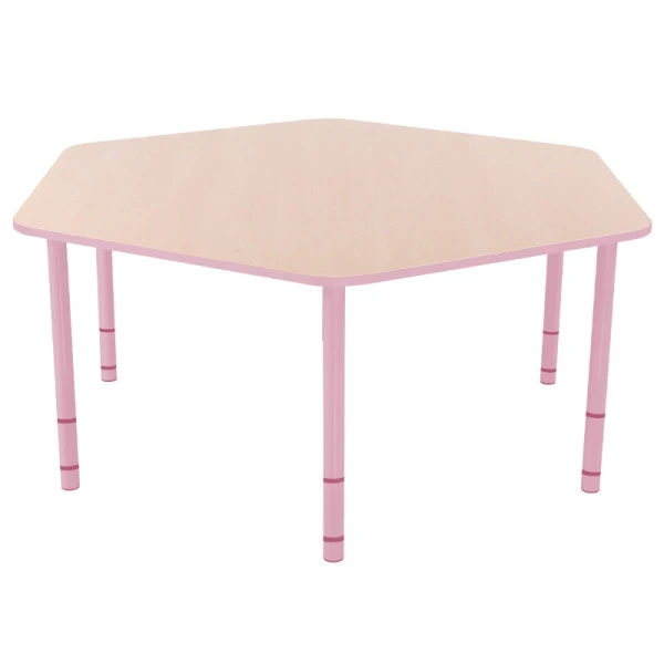Table enfant hexagonale réglable - de 40 à 58 cm Table Enfant Hexagonale Réglable - De 40 à 58 Cm -KIDEA BOUTIQUE table enfant hexagonale reglable de 40 a 58 cm 7