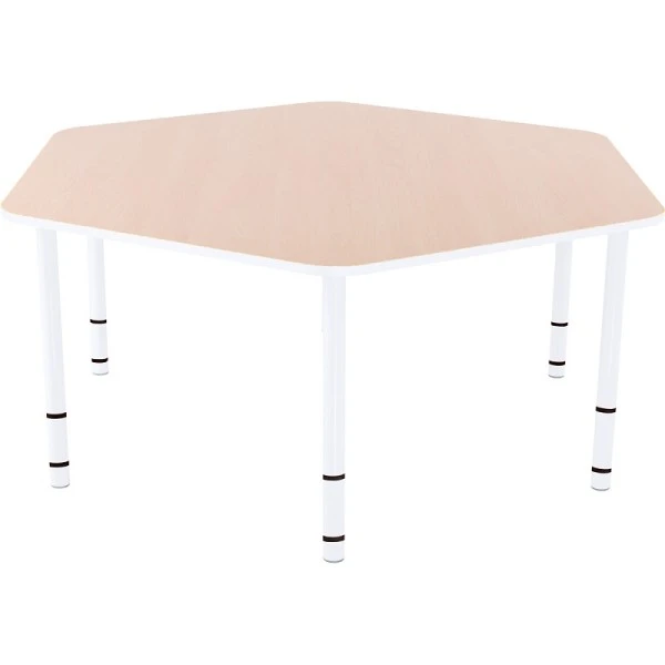Table enfant hexagonale réglable - de 40 à 58 cm Table Enfant Hexagonale Réglable - De 40 à 58 Cm -KIDEA BOUTIQUE table enfant hexagonale reglable de 40 a 58 cm