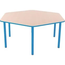 Table Hexagonale Maternelle Fixe - T1 à T3 6 Table Hexagonale Maternelle Fixe - T1 à T3 -KIDEA BOUTIQUE table hexagonale maternelle fixe t1 a t3 6