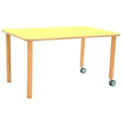 Table Petite Enfance Rectangle Sur Roulettes