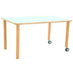 Table Petite Enfance Rectangle Sur Roulettes -KIDEA BOUTIQUE table petite enfance rectangle sur roulettes 3