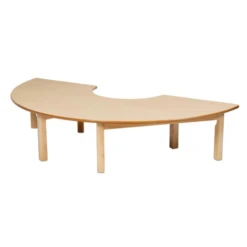 Table Plateau Melaminé Maternelle Demi-cercle