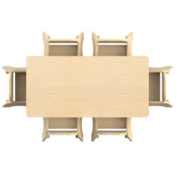 Table Rectangle Et 6 Fauteuils Crèche