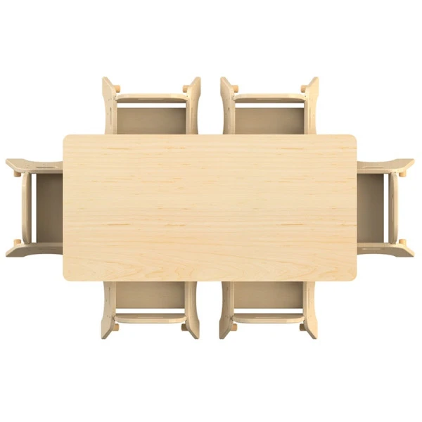 Table Rectangle Et 6 Fauteuils Crèche