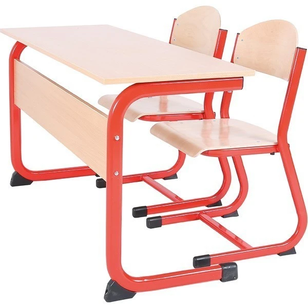 Lot de 2 tables salle de classe biplace Lot De 2 Tables Salle De Classe Biplace -KIDEA BOUTIQUE table salle de classe biplace 1