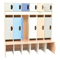 Vestiaire Coloré Avec Portes -KIDEA BOUTIQUE vestiaire colore avec portes 5