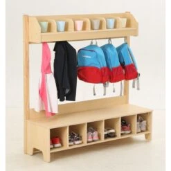 Vestiaire Crèche / Maternelle Bois -KIDEA BOUTIQUE vestiaire creche maternelle bois 3